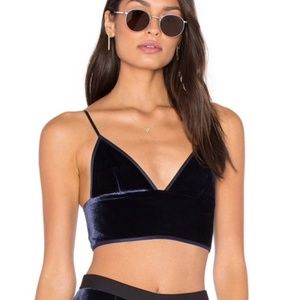 T by Alexander Wang silk velvet bralet